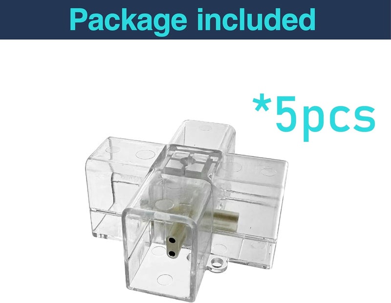cezelux 5 Pack Hexagon Garage Light Connectors 90° X Connector 2 Pin 4 Way LED Garage Light Celling Accessories Replacement/Spare for Honeycomb Lighting Systems (5 Pack X Connector) - Image 5